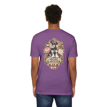 Miniature Schnauzer Floral T‑Shirt