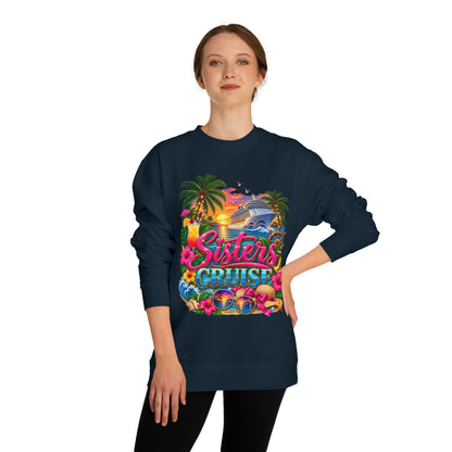 Sisters Cruise Sweatshirt — Tropical Sunset Cruise Graphic Crewneck