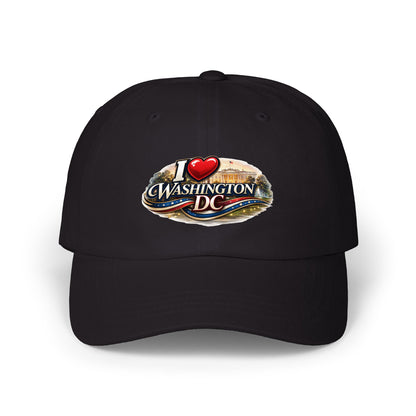 Washington DC Dad Cap – "I  Washington DC" Embroidered Travel Baseball Hat