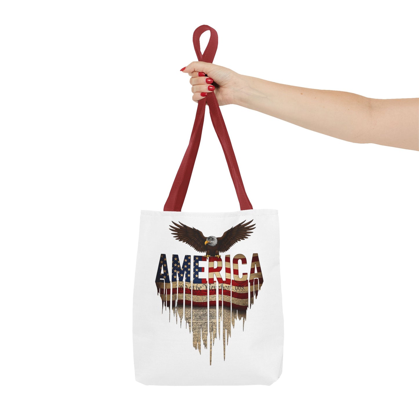 America Eagle Flag Tote Bag – Patriotic USA Canvas Tote