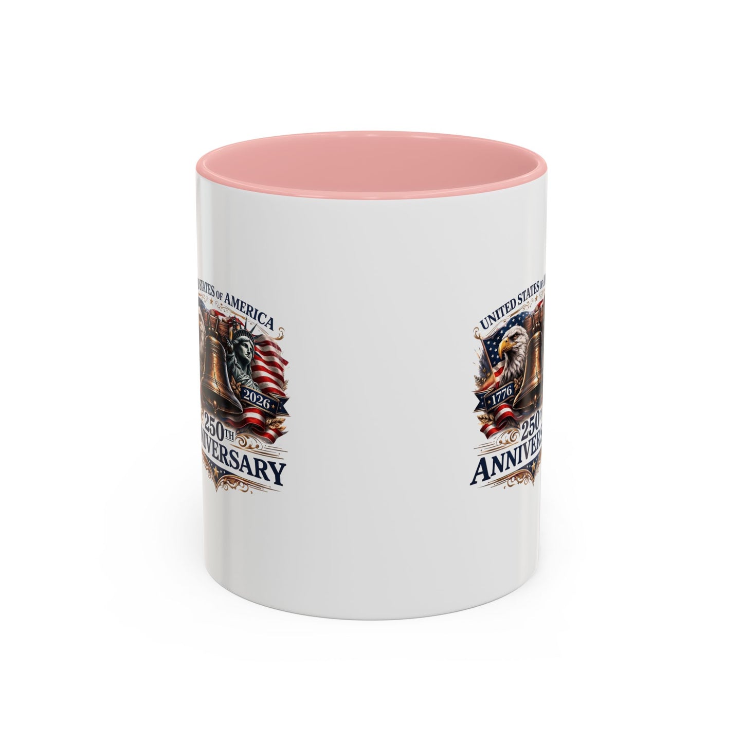 250th Anniversary Accent Coffee Mug — Patriotic United States Bell & Eagle Design (11/15 oz)