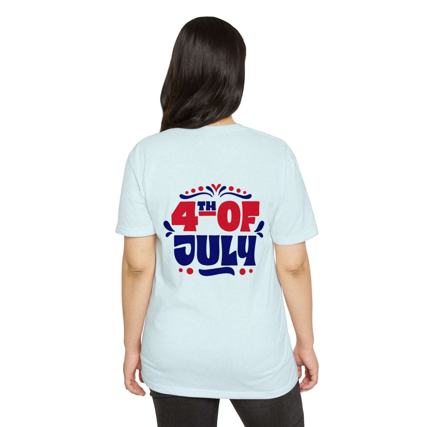 4th of July T-Shirt — Patriotic Red & Blue Independence Day Tee
