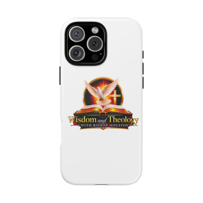 Wisdom and Theology Phone Case — Christian Dove & Cross Protective Tough Case