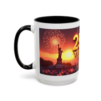 250 Years 1776–2026 Eagle Coffee Mug — Patriotic Anniversary 250th USA Celebration
