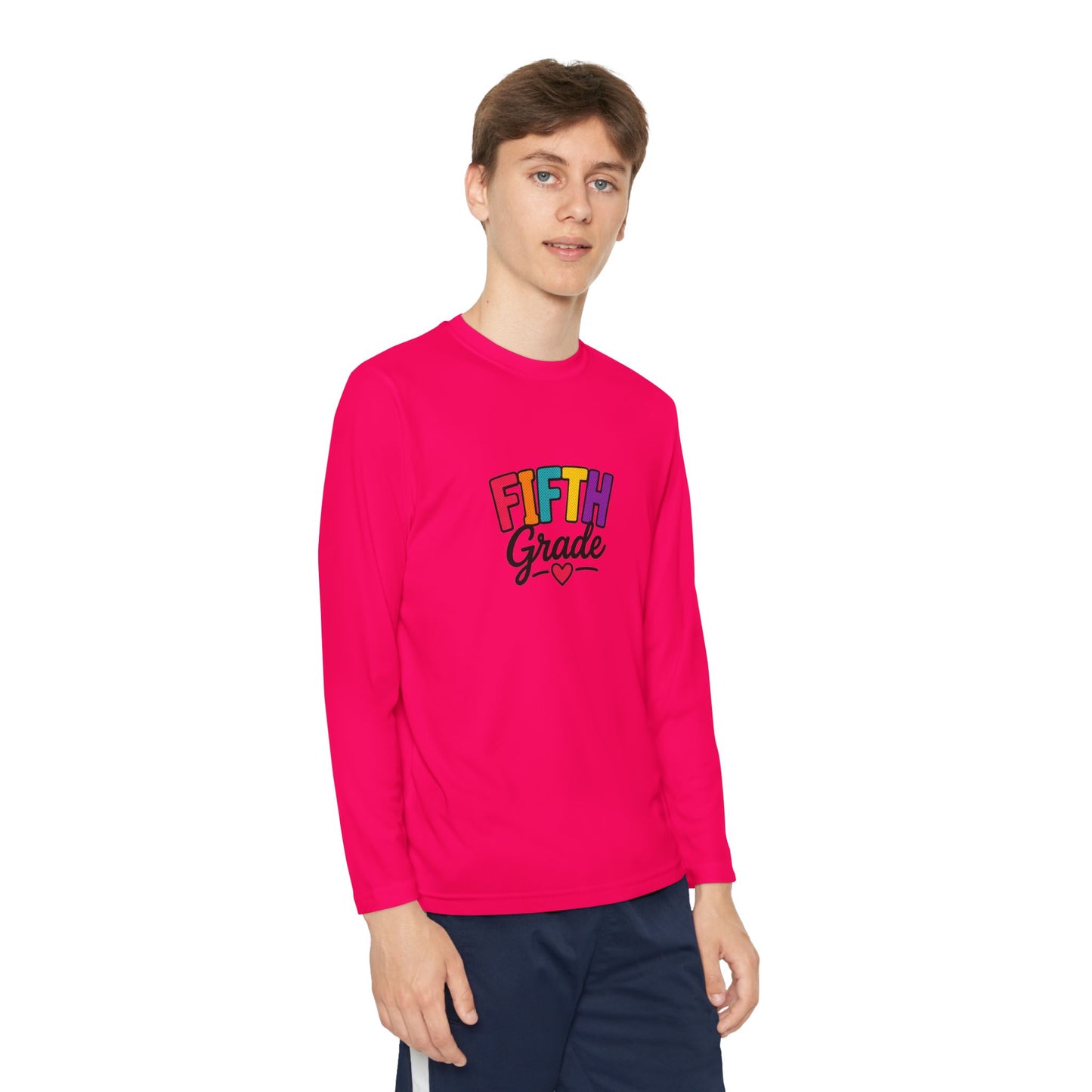 Fifth Grade Youth Long Sleeve Tee — Colorful Back-to-School Shirt