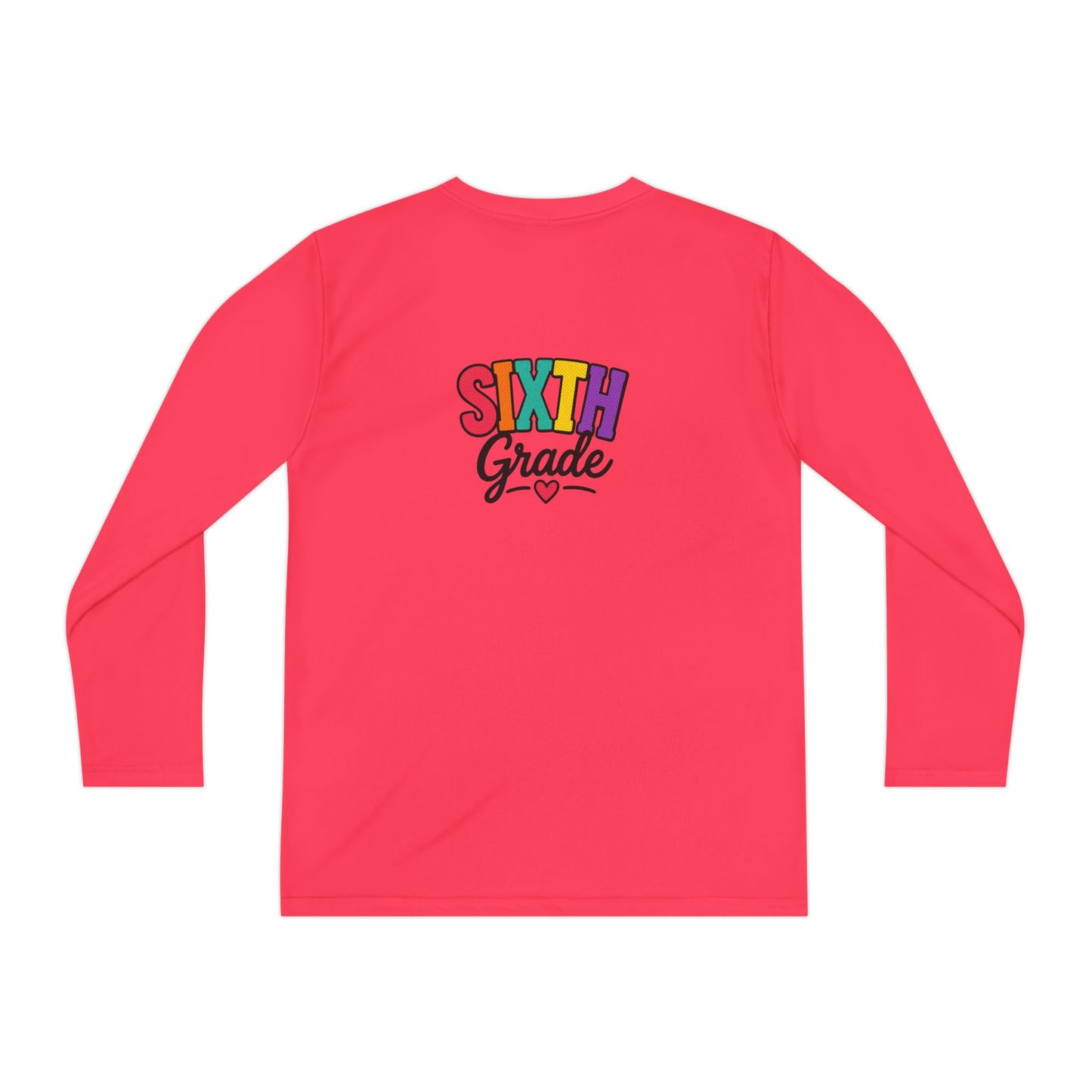 Sixth Grade Youth Long Sleeve Tee - Colorful Back-to-School Shirt
