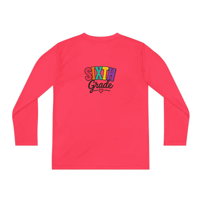 Sixth Grade Youth Long Sleeve Tee - Colorful Back-to-School Shirt