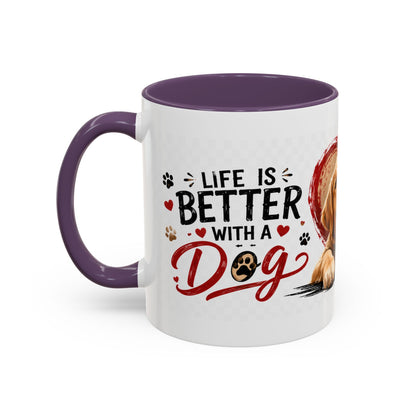Pawsitive Vibes Coffee Mug - "Wag More, Worry Less" Dog Lover Accent Mug