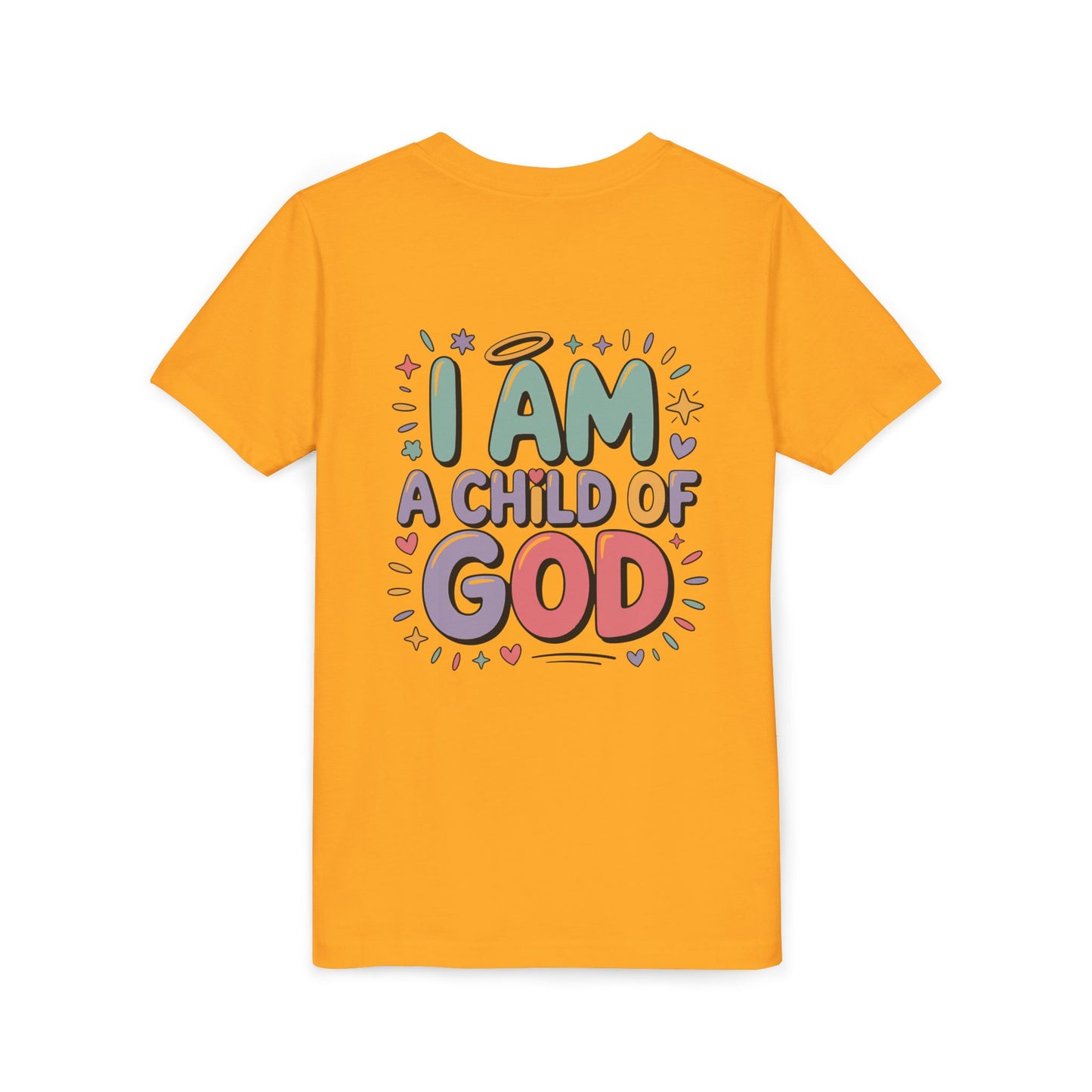 I Am A Child of God Youth Tee — Cute Pastel Christian Kids T-Shirt