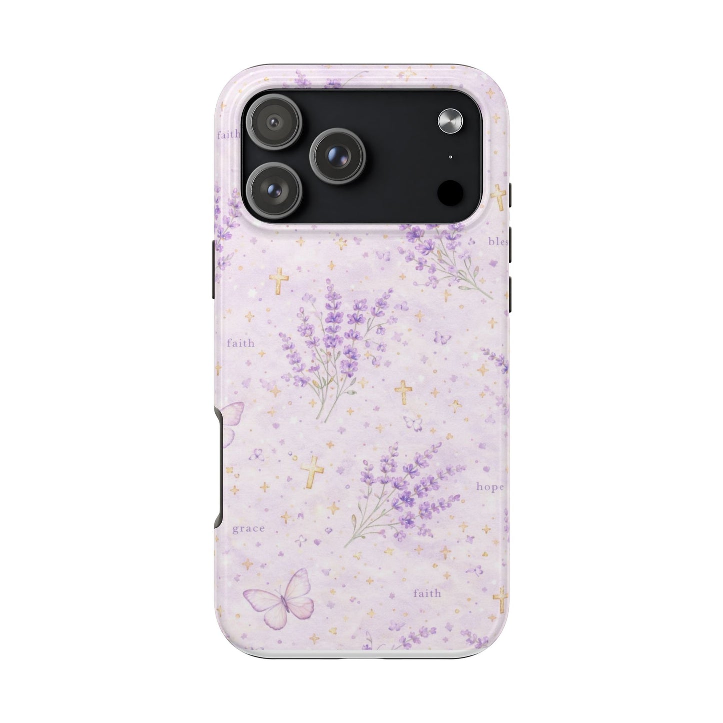 Faith Grace Blessed Phone Case | Christian Floral iPhone Case