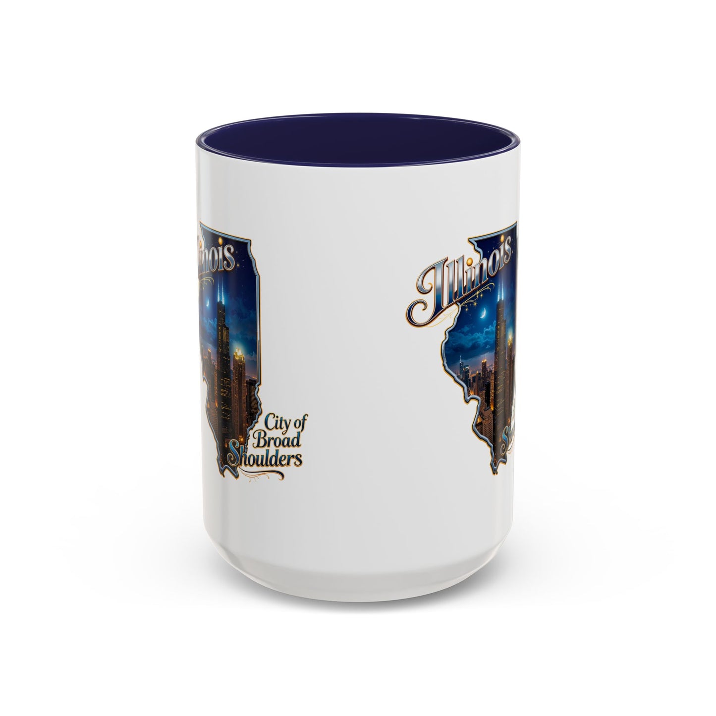 Illinois Skyline Accent Coffee Mug – City of Broad Shoulders Chicago Design (11/15oz)