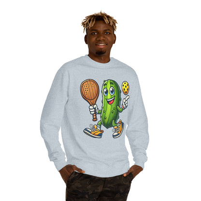 Pickle Pickleball Sweatshirt — Funny Pickle Playing Pickleball Crewneck