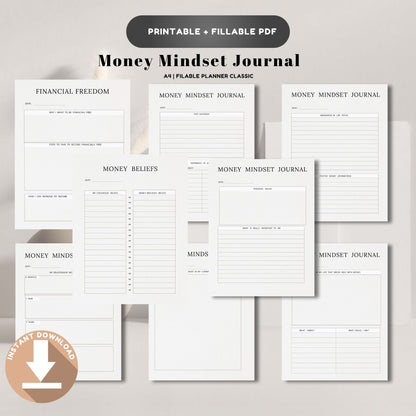 Money Mindset Journal Printable | Financial Growth, Abundance & Wealth Thinking Workbook