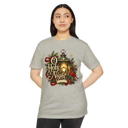 O Holy Night Lantern Christmas T-Shirt — Nativity Carol Holiday Tee