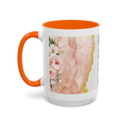 Mother's Heart Floral Accent Coffee Mug – “A Mother's Heart…Where Love Speaks the Loudest” (11/15oz)