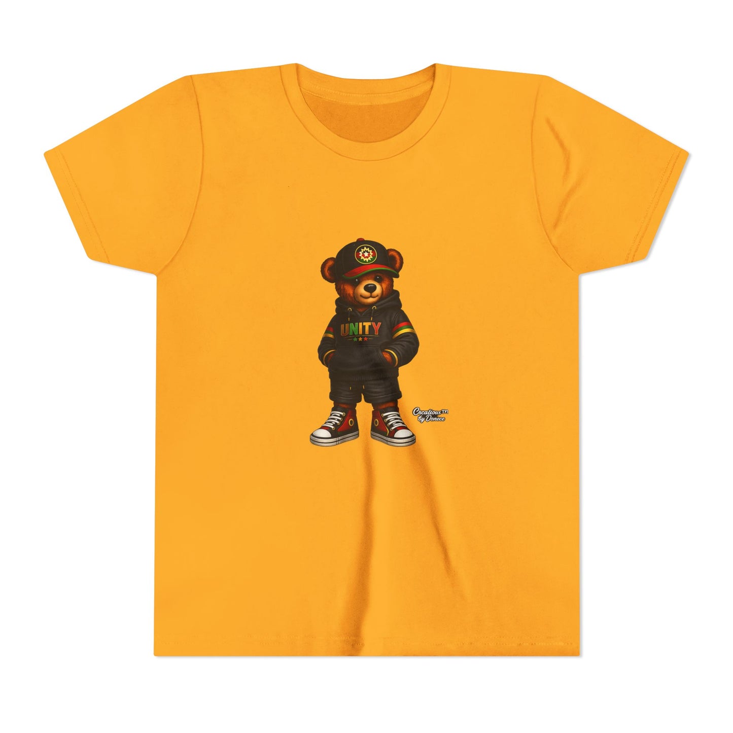 Youth T‑Shirt — Cool Bear Graphic Tee with 'UNITY' Hoodie Design