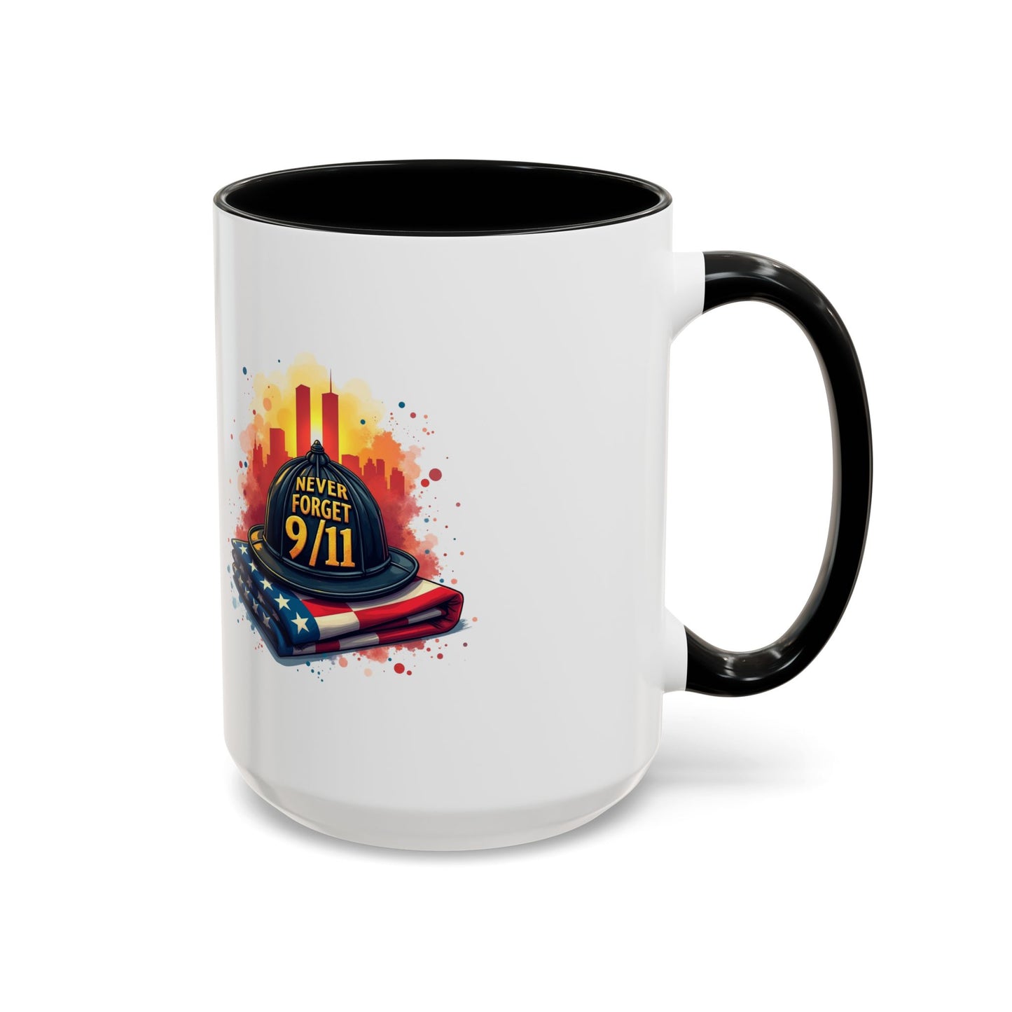 Never Forget 9/11 Memorial Accent Coffee Mug
