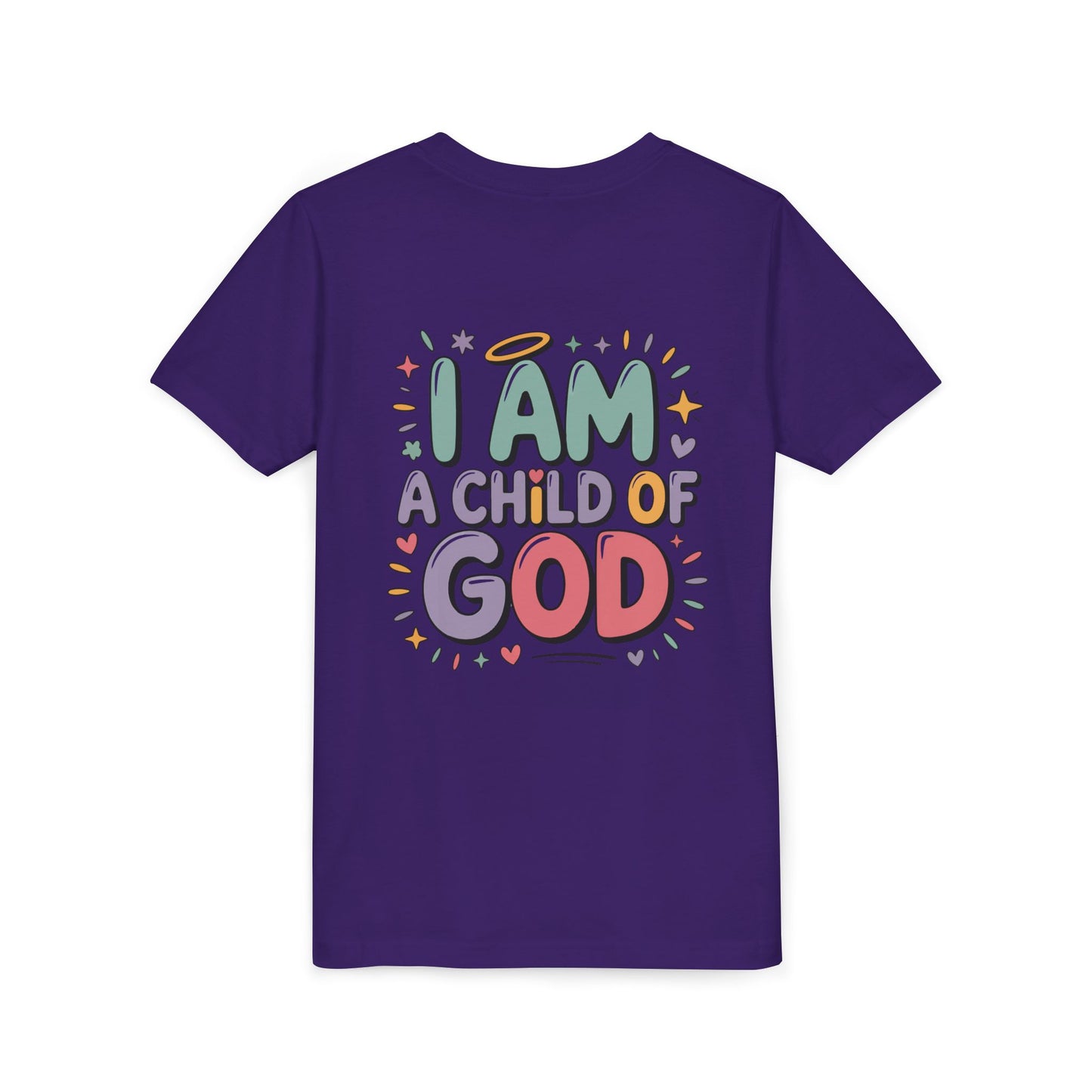I Am A Child of God Youth Tee — Cute Pastel Christian Kids T-Shirt
