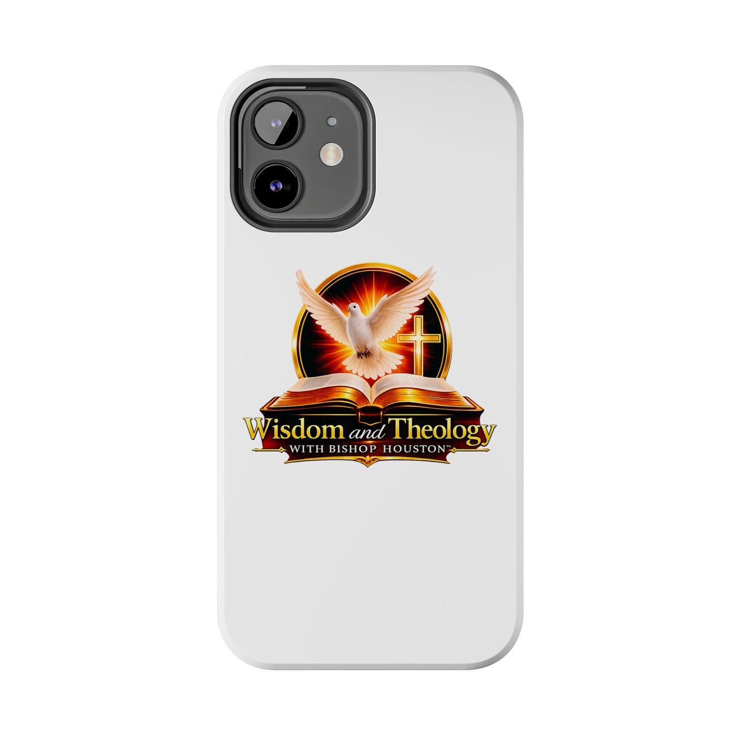 Wisdom and Theology Tough Phone Case — Christian Dove & Cross Design