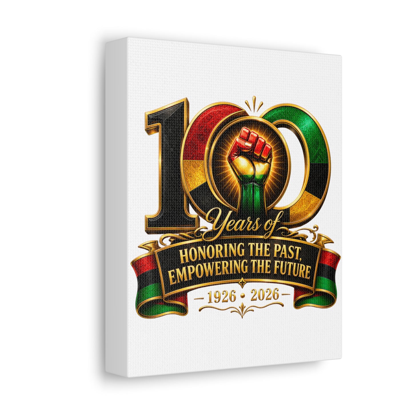100 Years Anniversary Canvas — "Honoring the Past, Empowering the Future" (1926–2026)