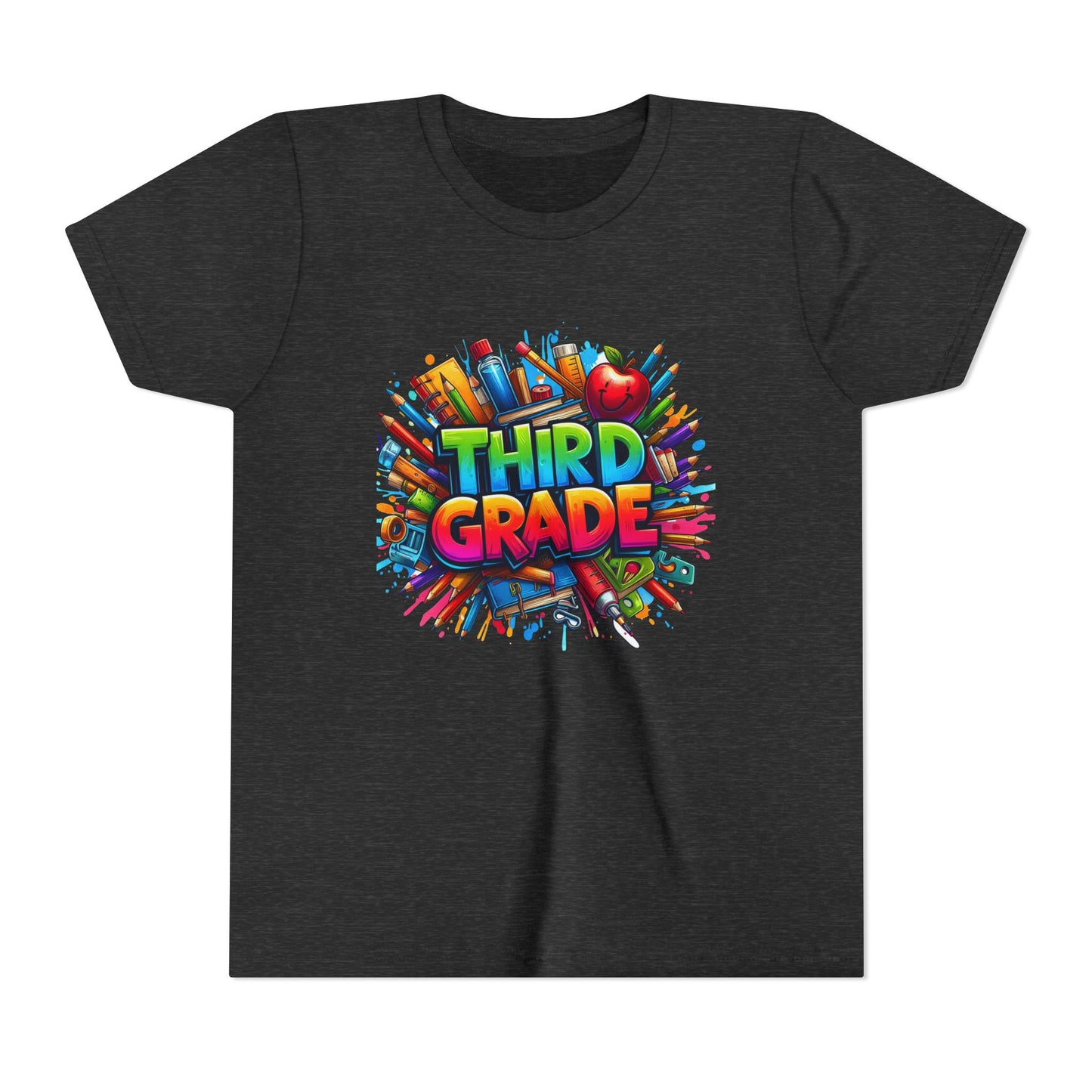 Third Grade Kids' T-Shirt – Colorful School Supplies Back-to-School Tee