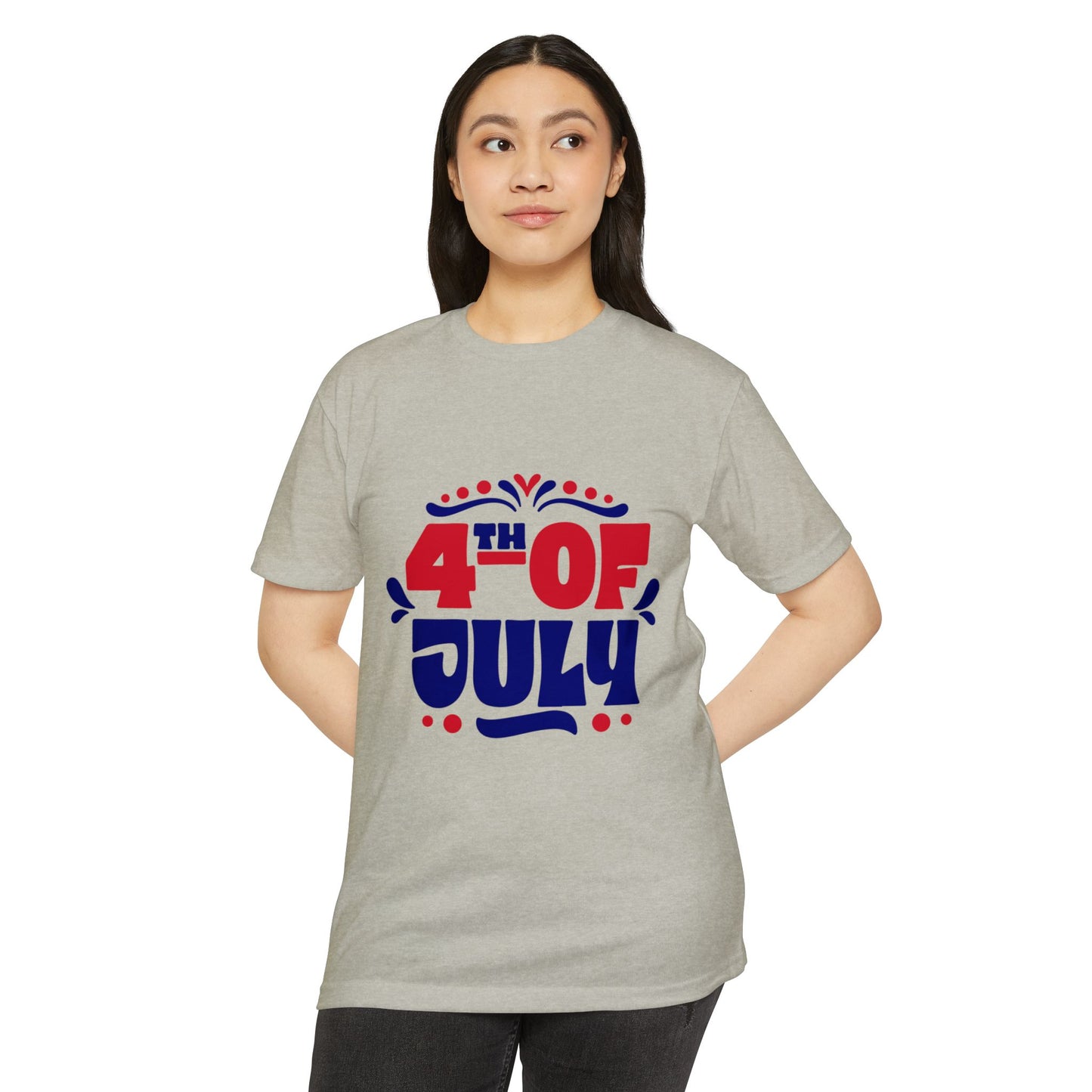 4th of July T-Shirt — Patriotic Red & Blue Independence Day Tee