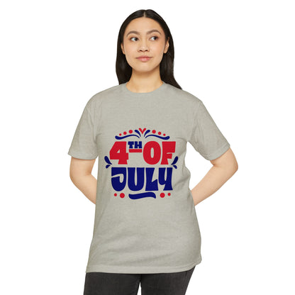 4th of July T-Shirt — Patriotic Red & Blue Independence Day Tee