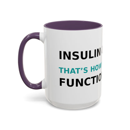 Christian Diabetes Coffee Mug – "Powered by Faith and a Little Bit of Insulin" Accent Mug (11/15oz)