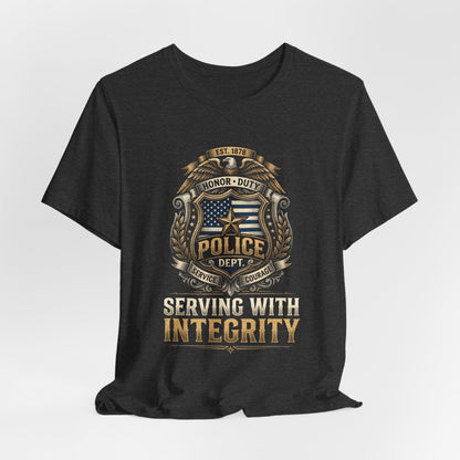 Police Badge 'Serving With Integrity' T-Shirt