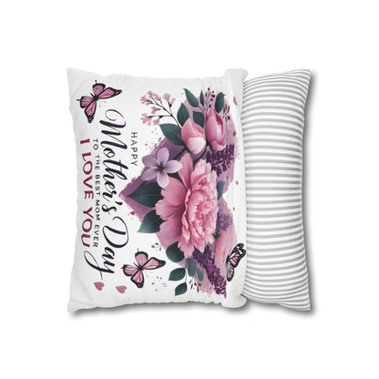 Mother & Family Decorative Pillow - "To the World You Are a Mother" Floral Accent Pillowcase