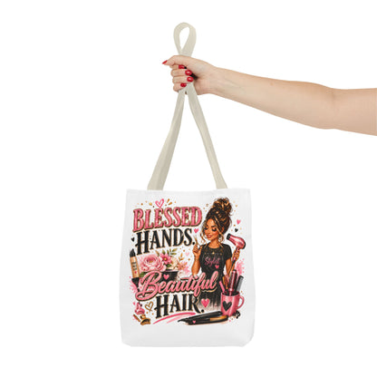 Blessed Hands Beautiful Hair Tote Bag — Hair Stylist Gift Tote