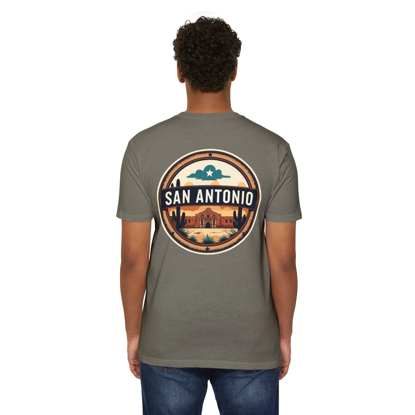 San Antonio Badge T-Shirt — Vintage Desert City Graphic