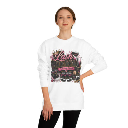 Eyelash Artist Crewneck Sweatshirt — “Lash Technician” Beauty Salon Graphic