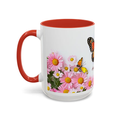 Mother's Day Butterfly Coffee Mug — "Happy Mother's Day" Floral 11/15oz Accent Mug