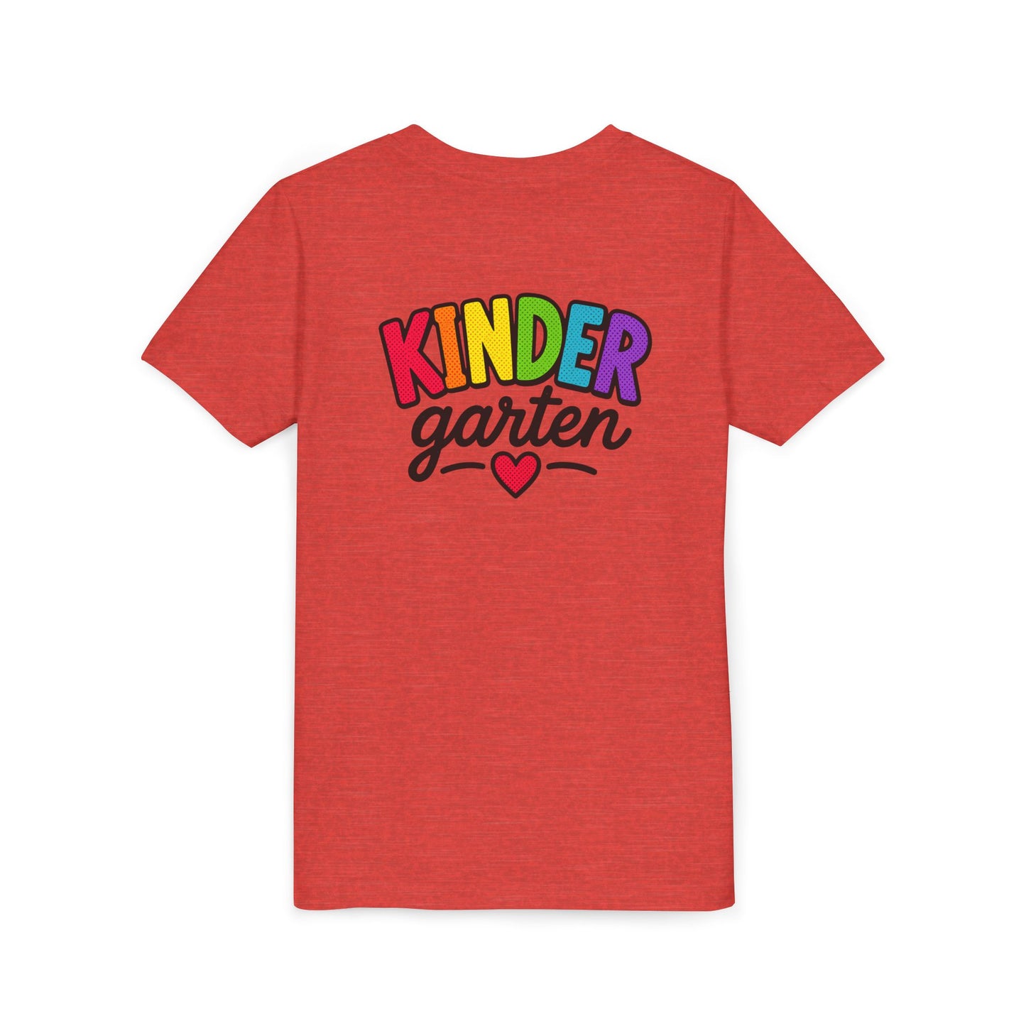 Kindergarten Rainbow Youth Tee — 'Kindergarten' Colorful Back-to-School Shirt