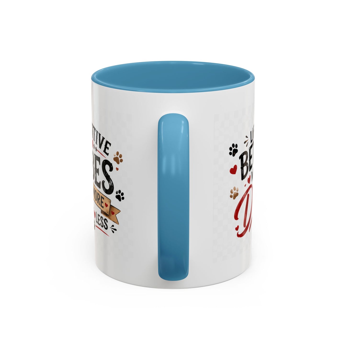 Pawsitive Vibes Coffee Mug - "Wag More, Worry Less" Dog Lover Accent Mug