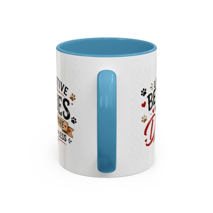 Pawsitive Vibes Coffee Mug - "Wag More, Worry Less" Dog Lover Accent Mug