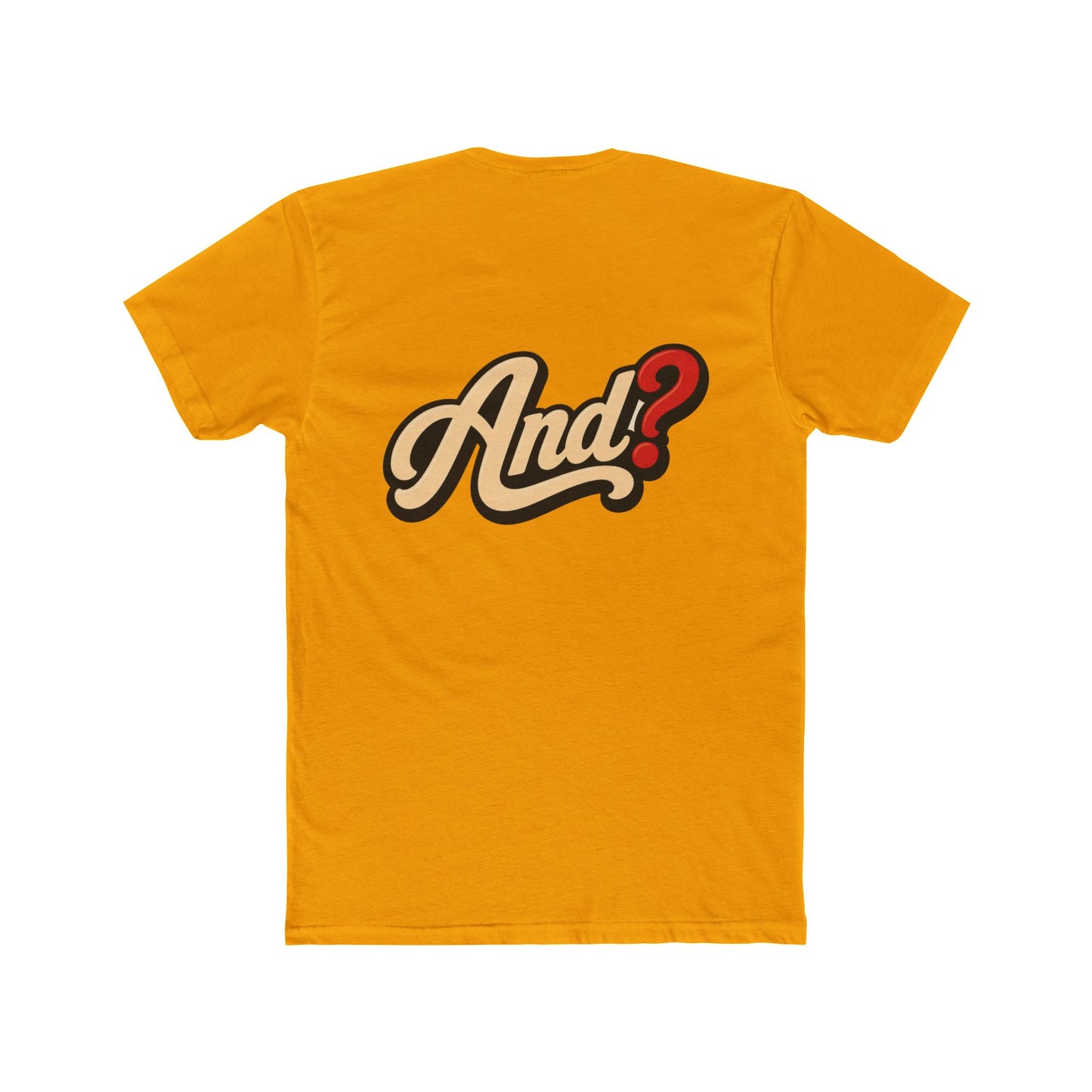 And? Graphic Tee — Retro Script Question Mark Shirt