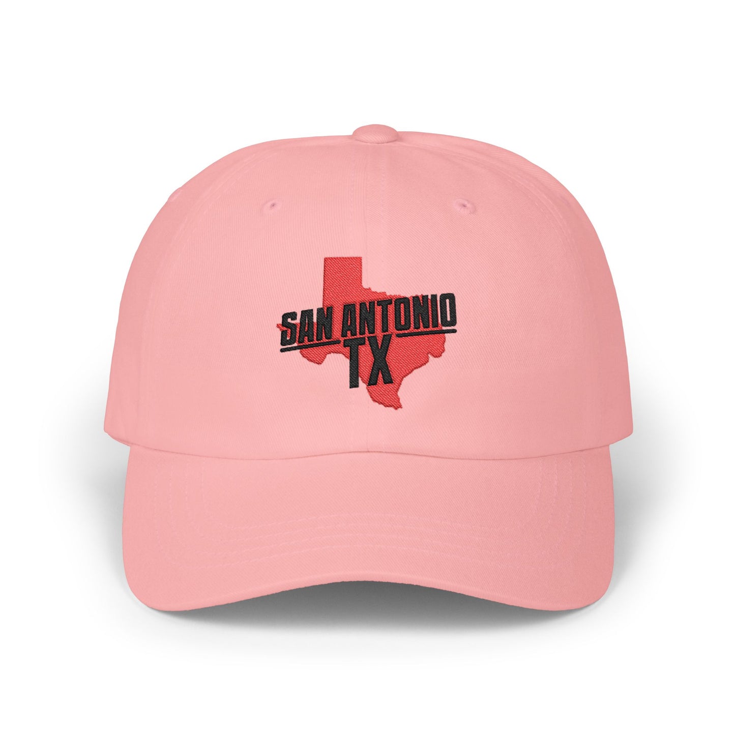 San Antonio TX Dad Cap — Embroidered Texas Outline Baseball Hat