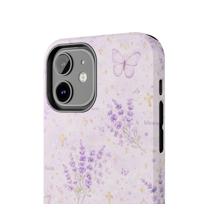 Faith Grace Blessed Phone Case | Christian Floral iPhone Case