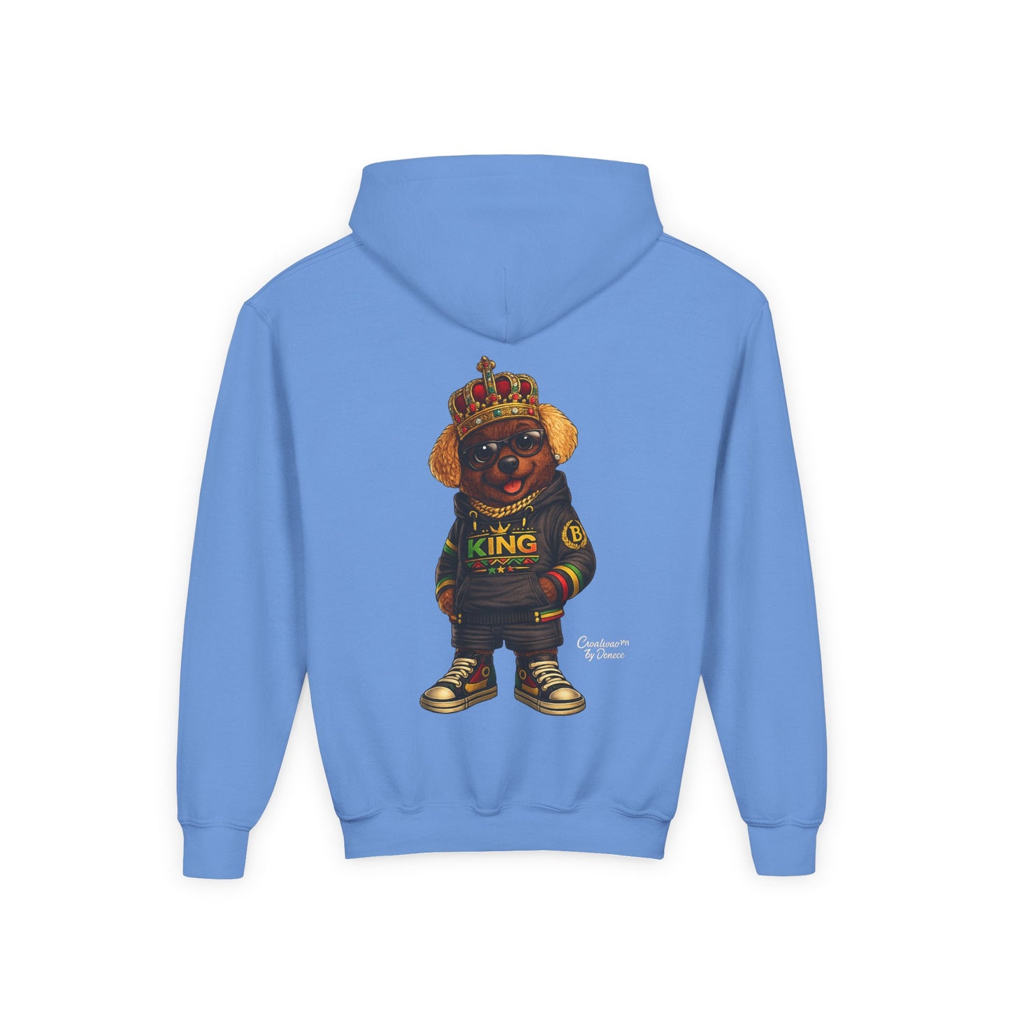 Youth Hoodie – 'King' Bear Streetwear Pullover