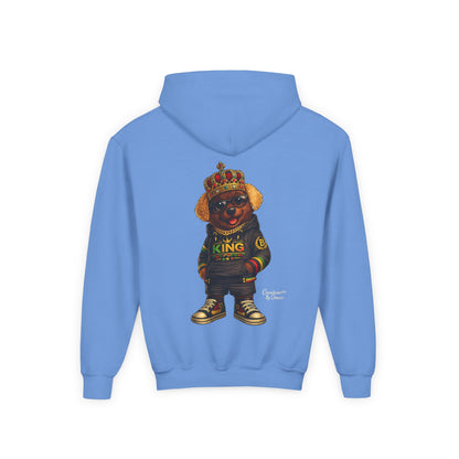 Youth Hoodie – 'King' Bear Streetwear Pullover