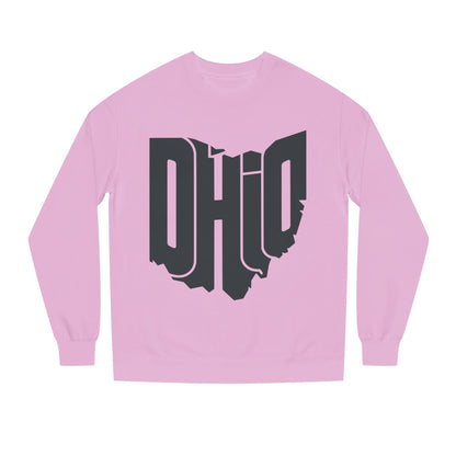 Ohio State Outline Crewneck Sweatshirt — Bold 'OHIO' Map Graphic