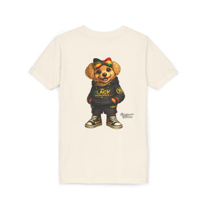 Youth Tee — Rasta Teddy "Black Excellence" Graphic Shirt