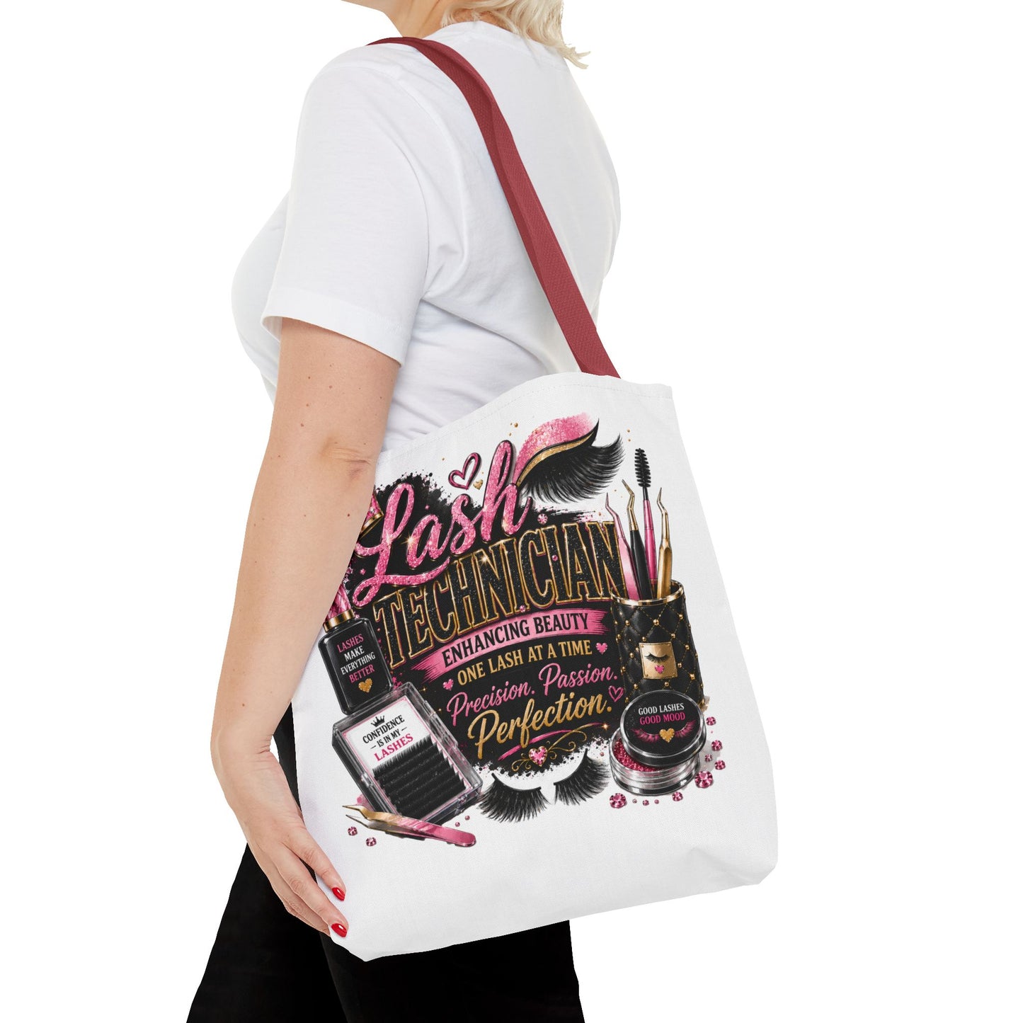 Lash Technician Tote Bag — Glam Beauty Artist Gift, ‘Lash Technician: Enhancing Beauty’ Design