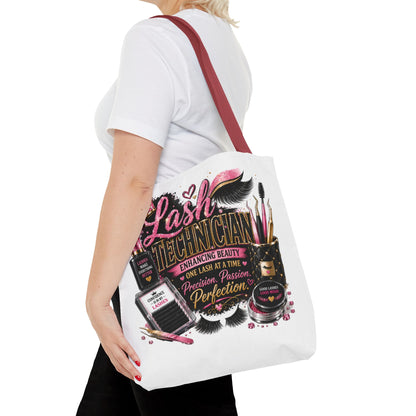 Lash Technician Tote Bag — Glam Beauty Artist Gift, ‘Lash Technician: Enhancing Beauty’ Design