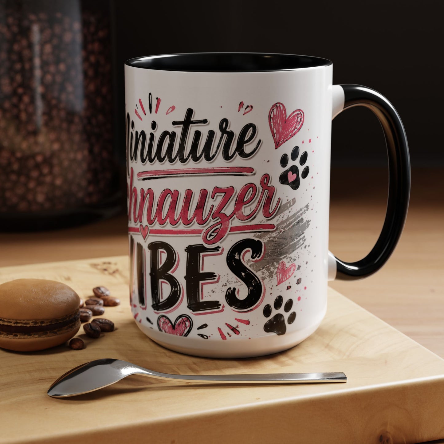 Miniature Schnauzer Vibes Accent Coffee Mug – 11/15oz