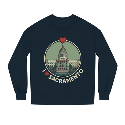 Sacramento Capitol Crewneck Sweatshirt — I Love Sacramento Vintage Graphic