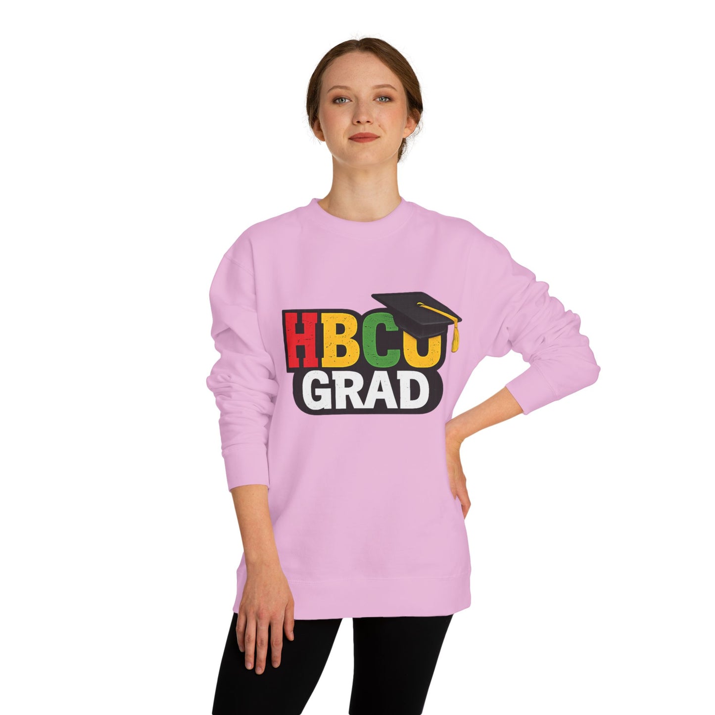 HBCU Grad Sweatshirt — Graduation Crewneck with Mortarboard