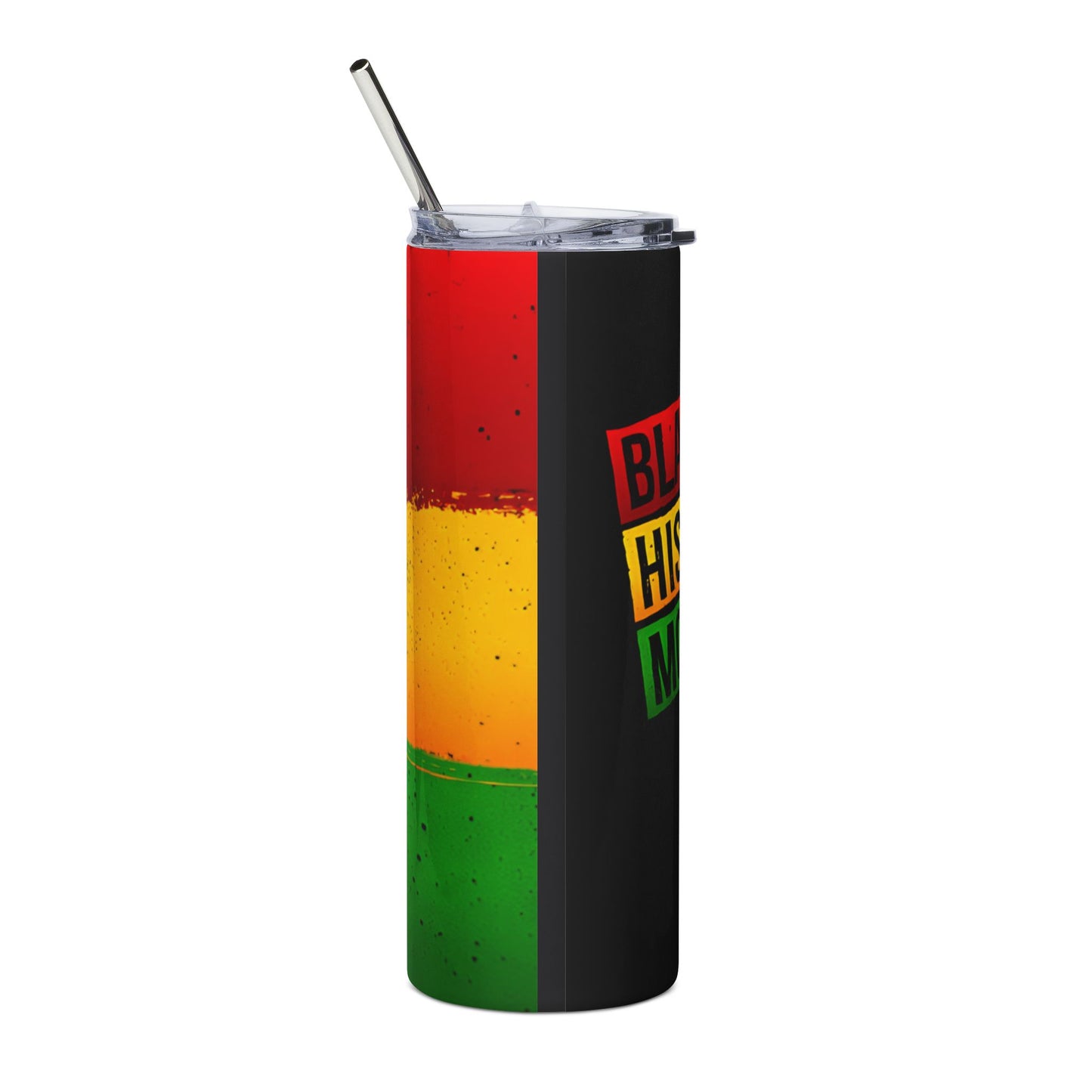 Black History Month 20oz Stainless Steel Tumbler — Rasta Silhouette Travel Cup